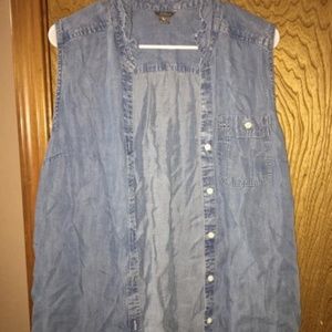 Denim sleeveless